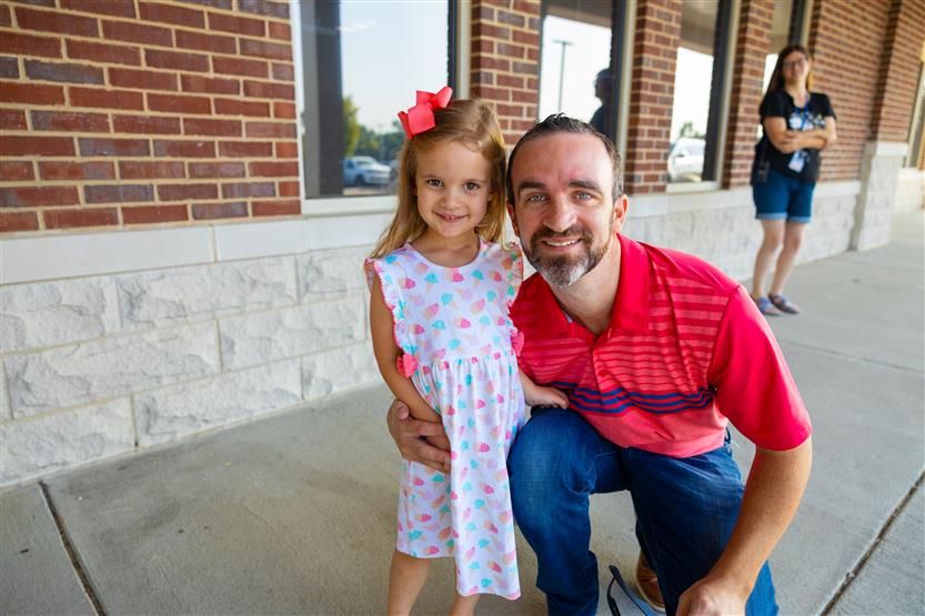 Kindergarten students start their school year